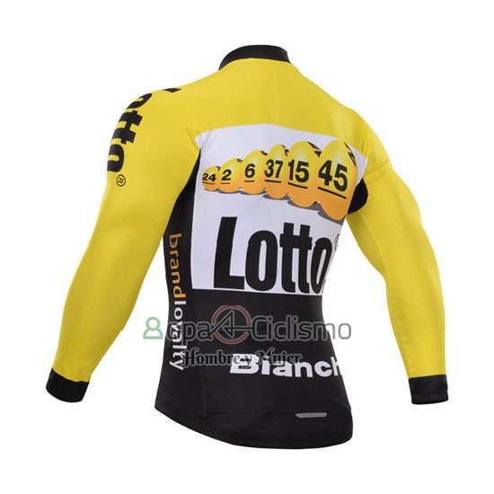 Lotto NL Jumbo Ropa Ciclismo Culotte Largo 2015 Mangas Largas Negro y AMarillo